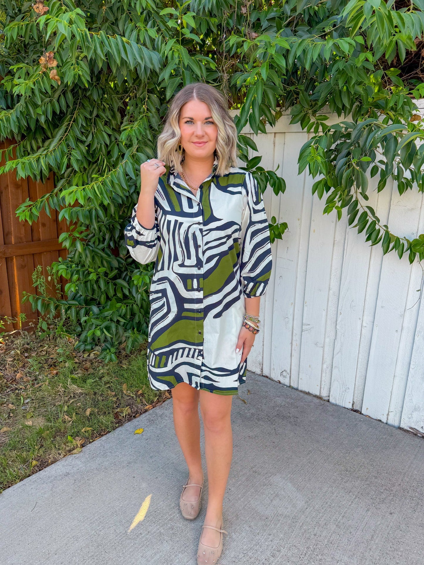 Modern Edge Mini Dress - Zebra
