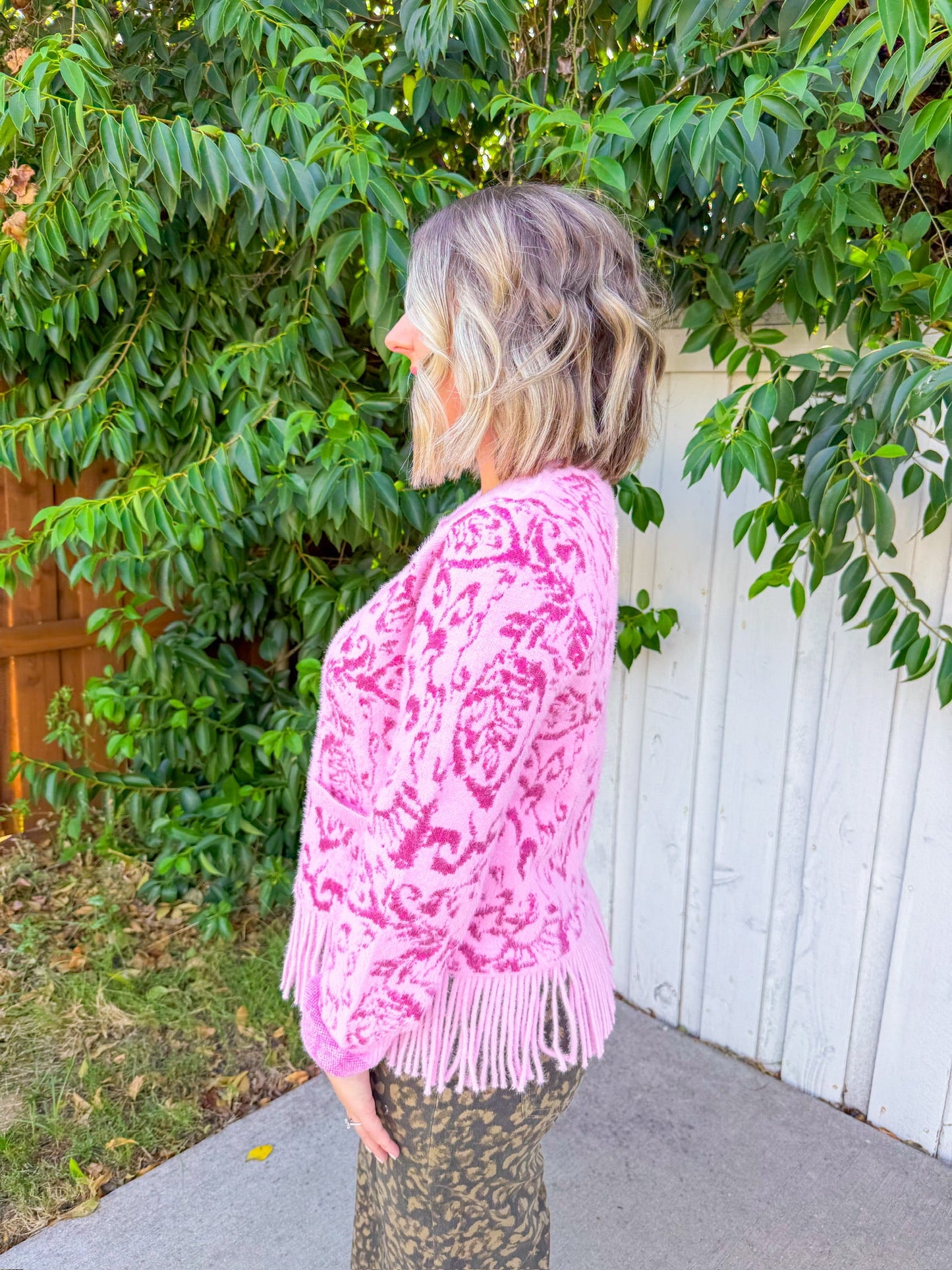 Take The Chance Cardigan - Pink