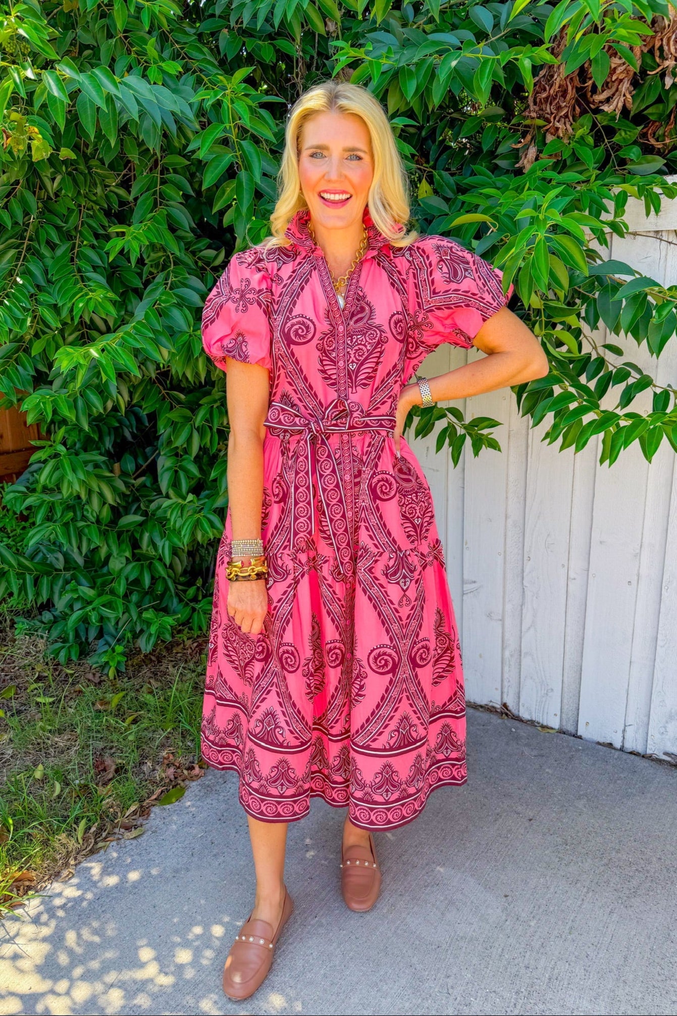 Della Midi Dress - Salmon