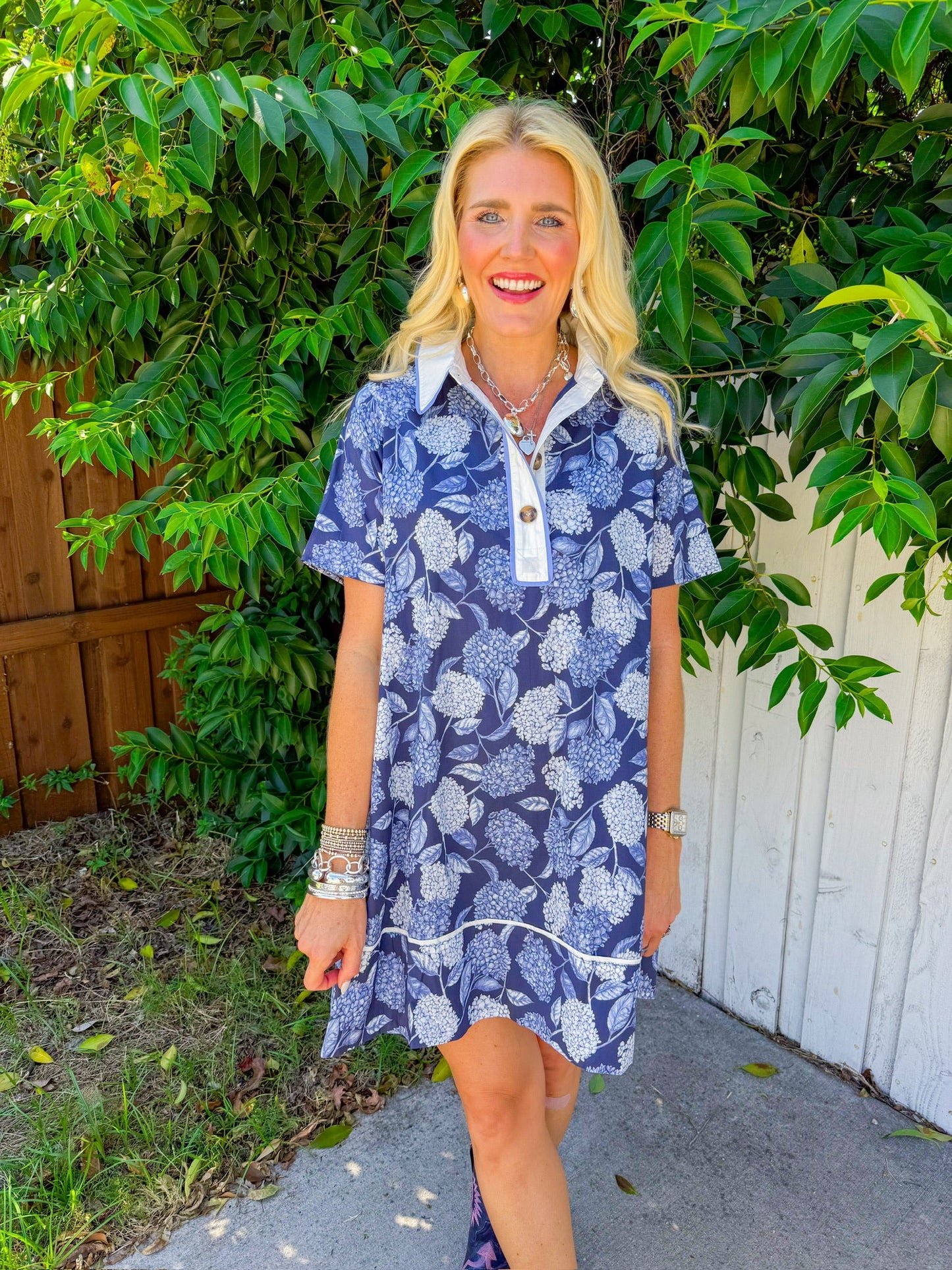 Freshly Picked Mini Dress - Navy