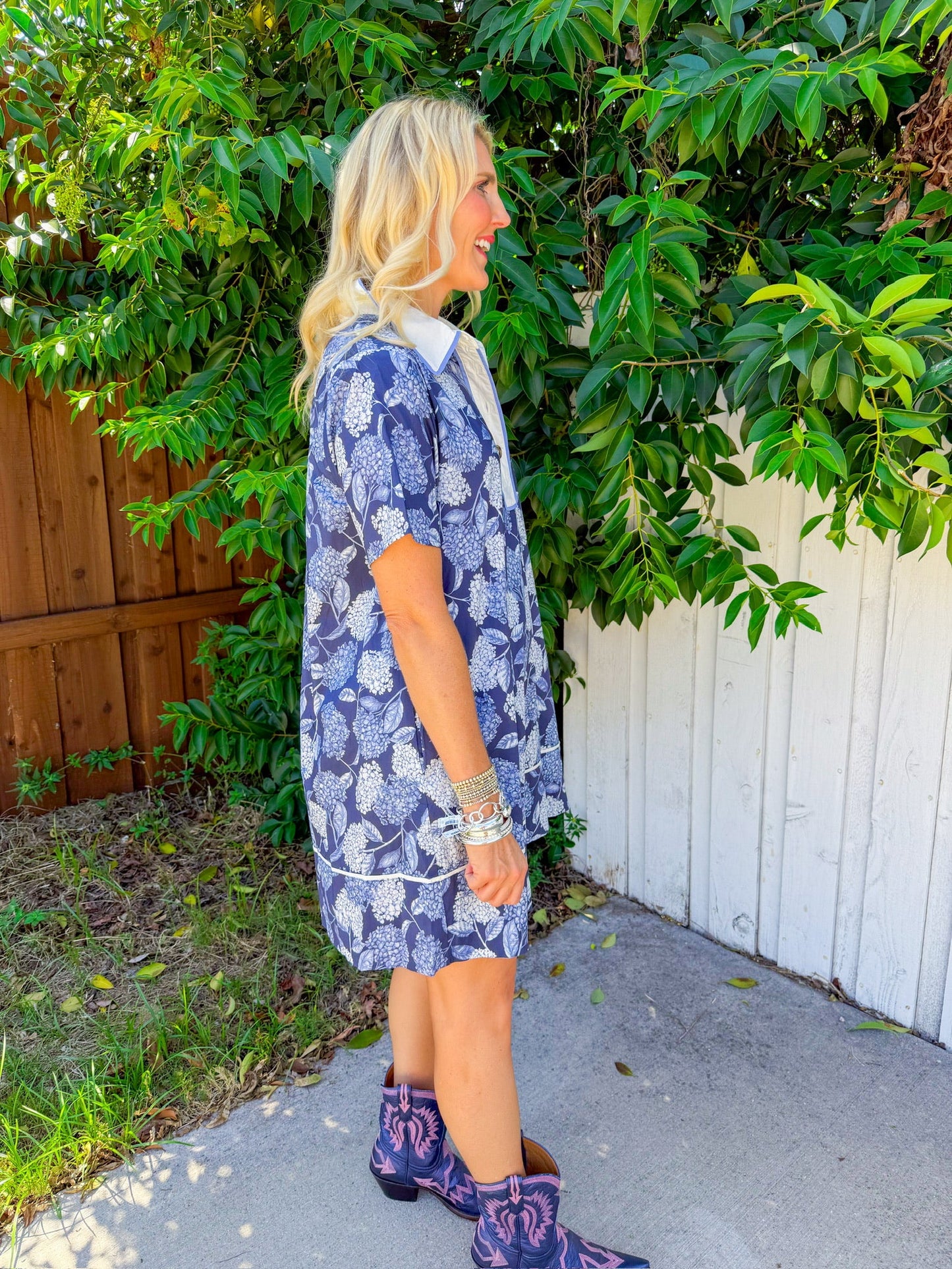 Freshly Picked Mini Dress - Navy