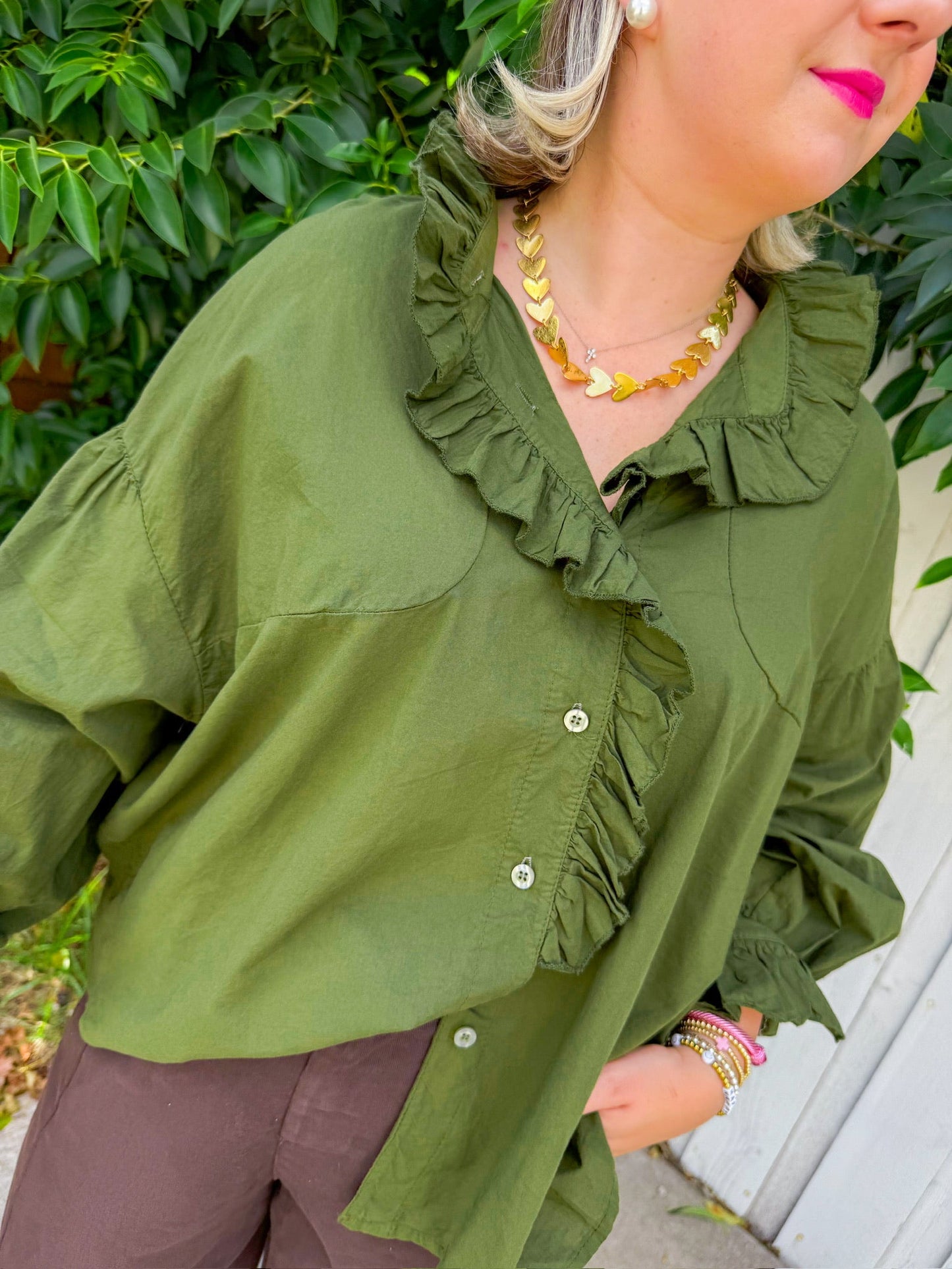 New Start Top -Forest Green