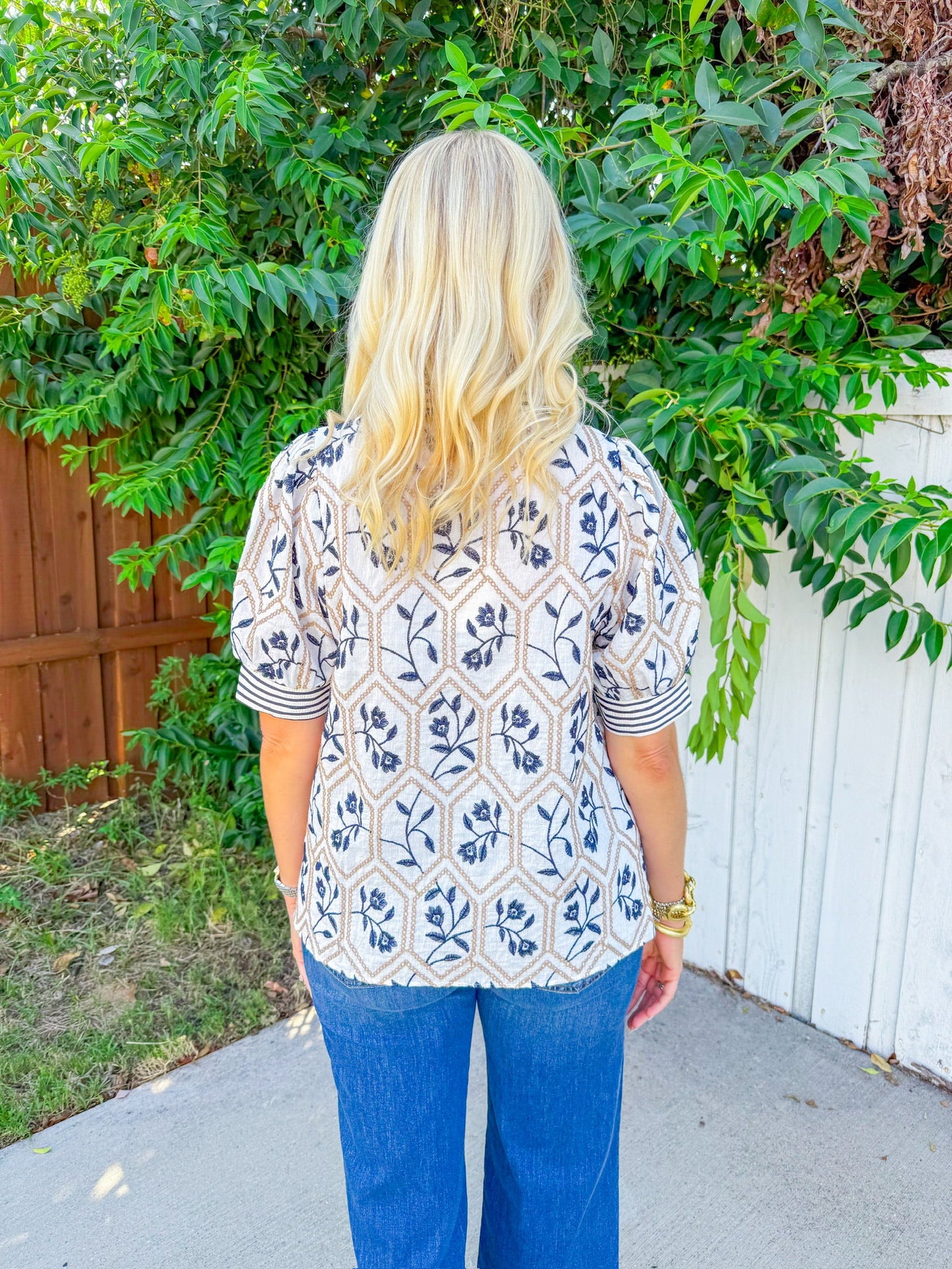 Berry Bloom Top - Cream