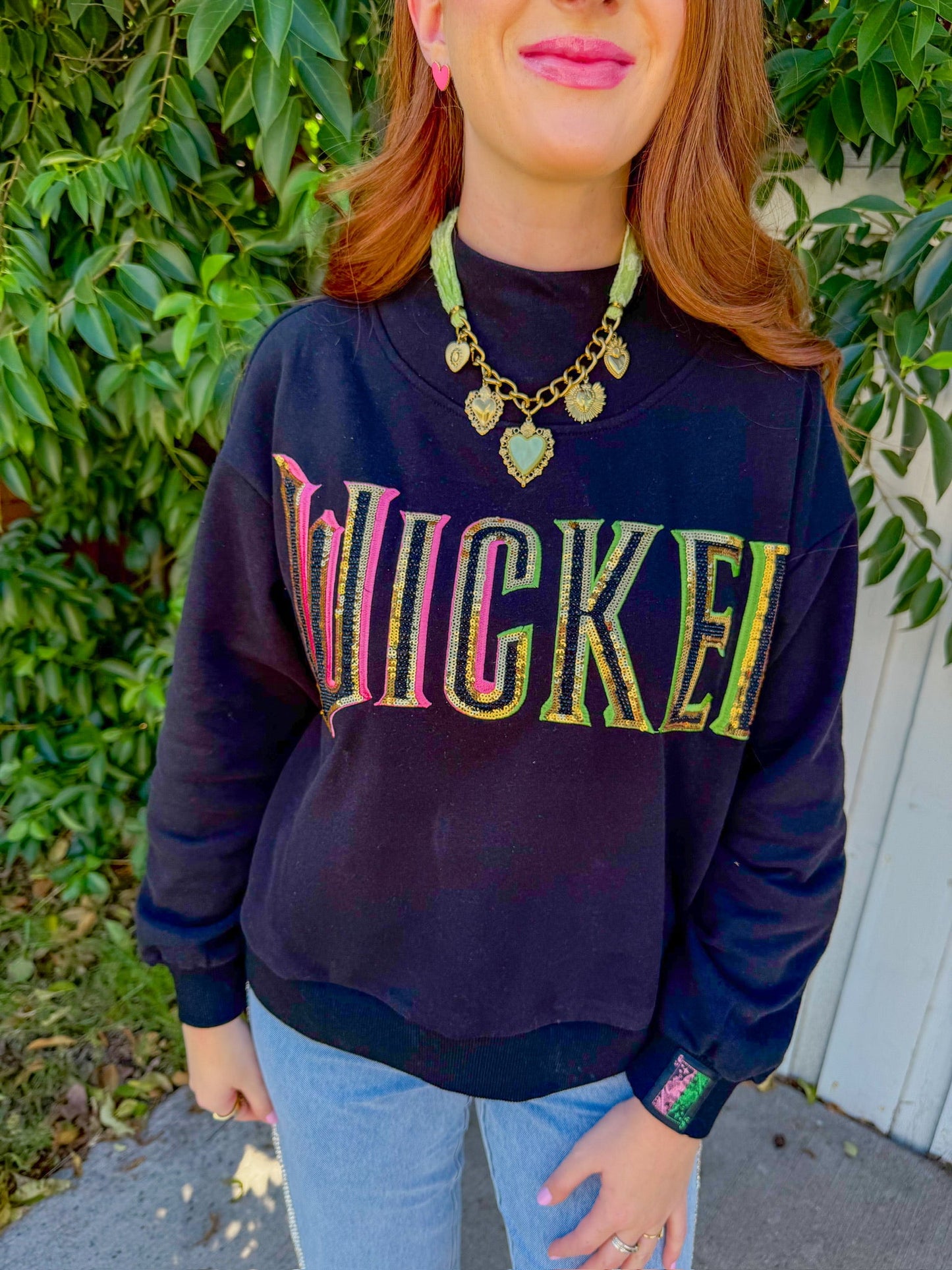 Licensed “Wicked” Logo Sweatshirt - Black