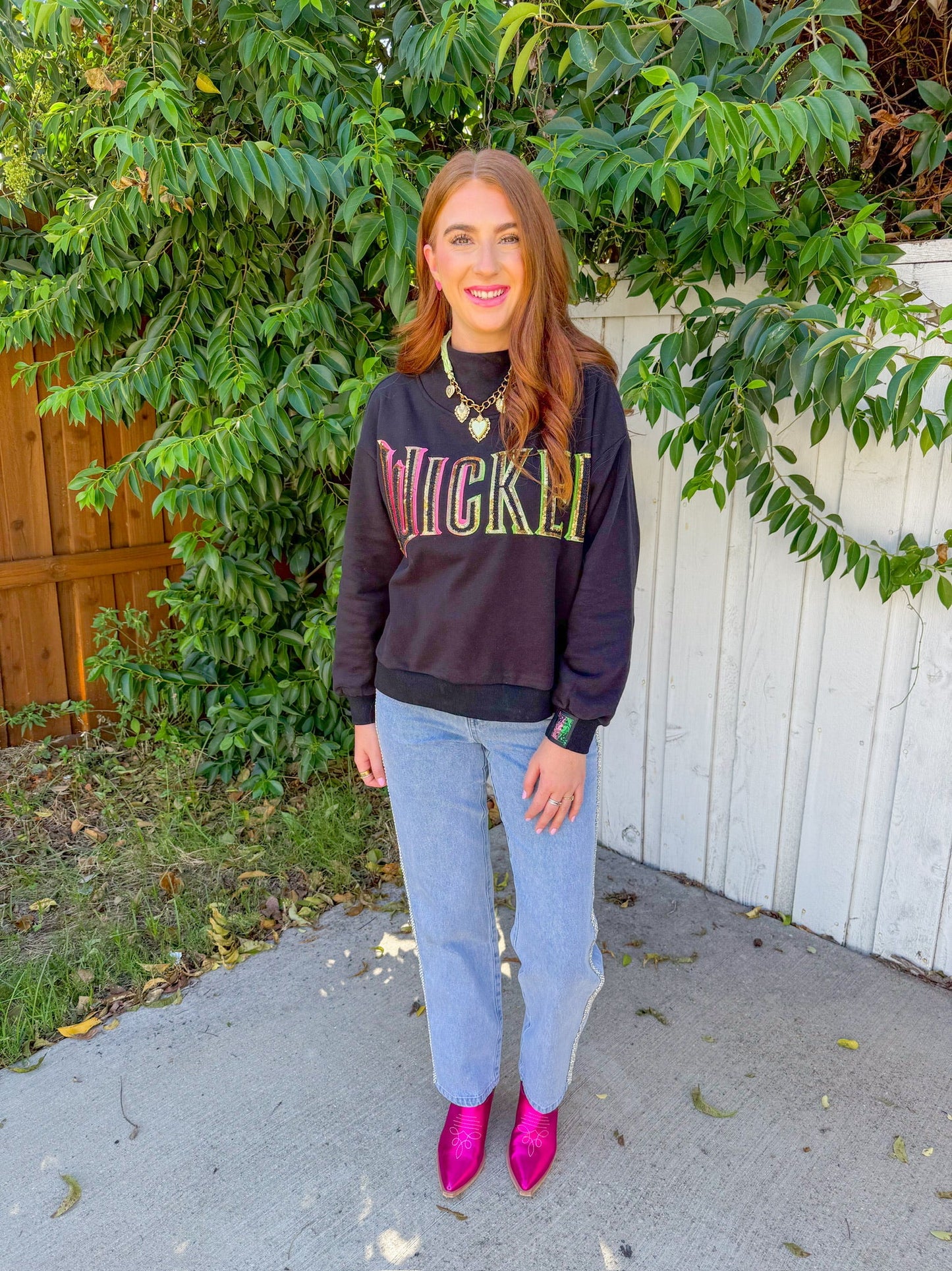 Licensed “Wicked” Logo Sweatshirt - Black