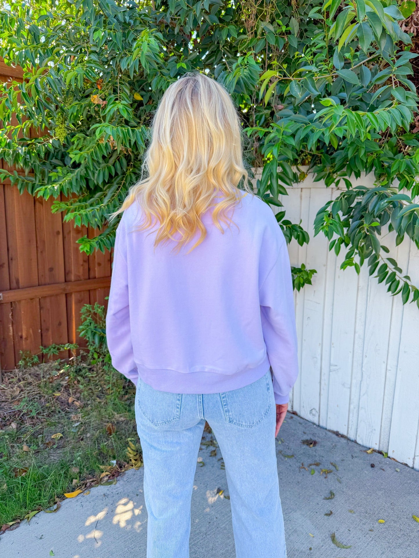 Licensed Wicked Charm Necklace Sweatshirt - Lavender