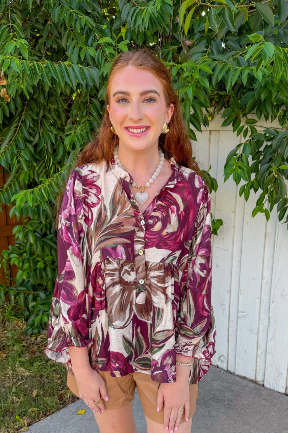 Sweet Adoration Top - Burgundy