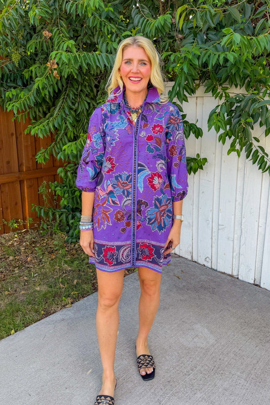 Rich In Life Mini Dress - Purple