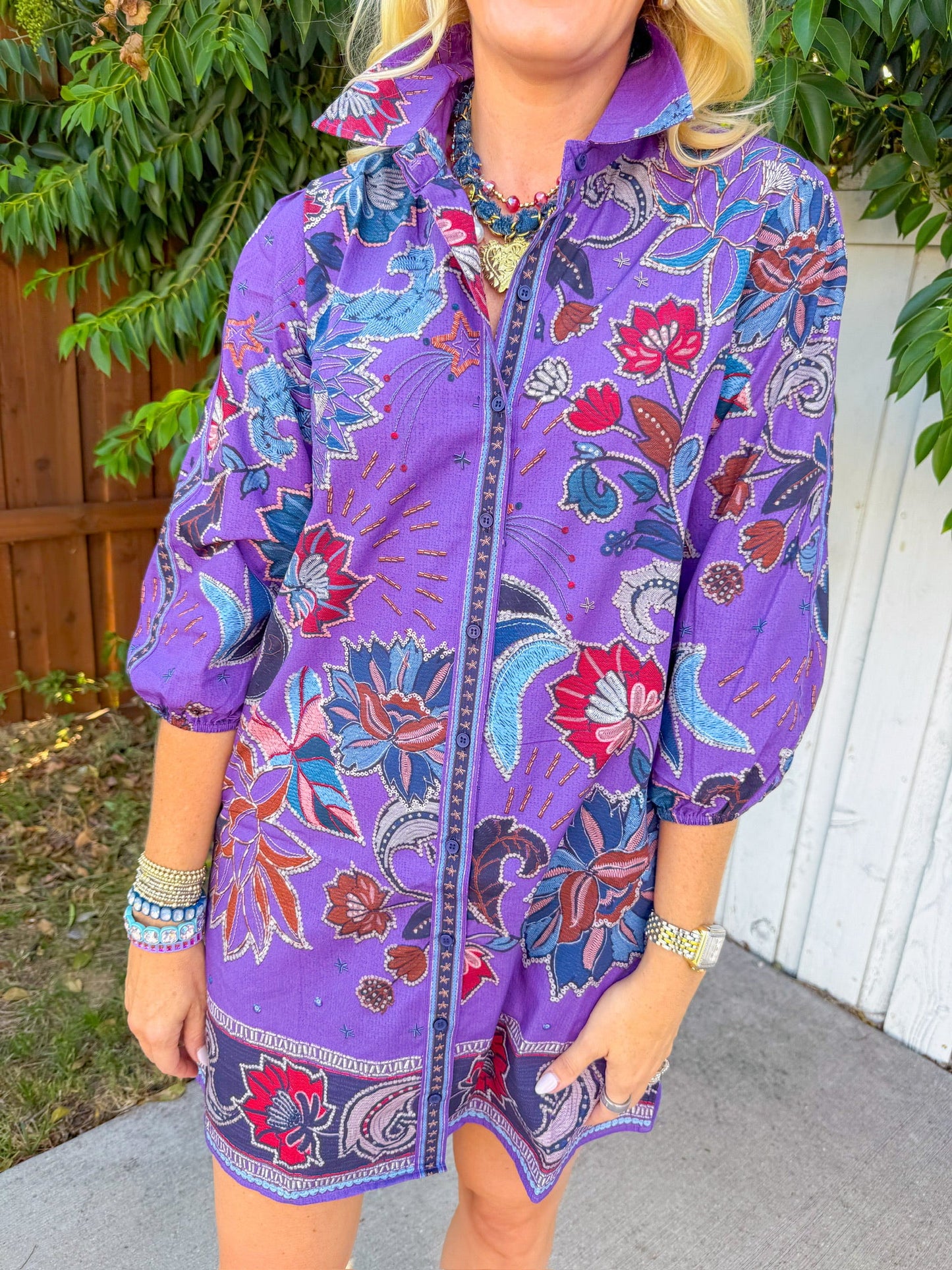 Rich In Life Mini Dress - Purple