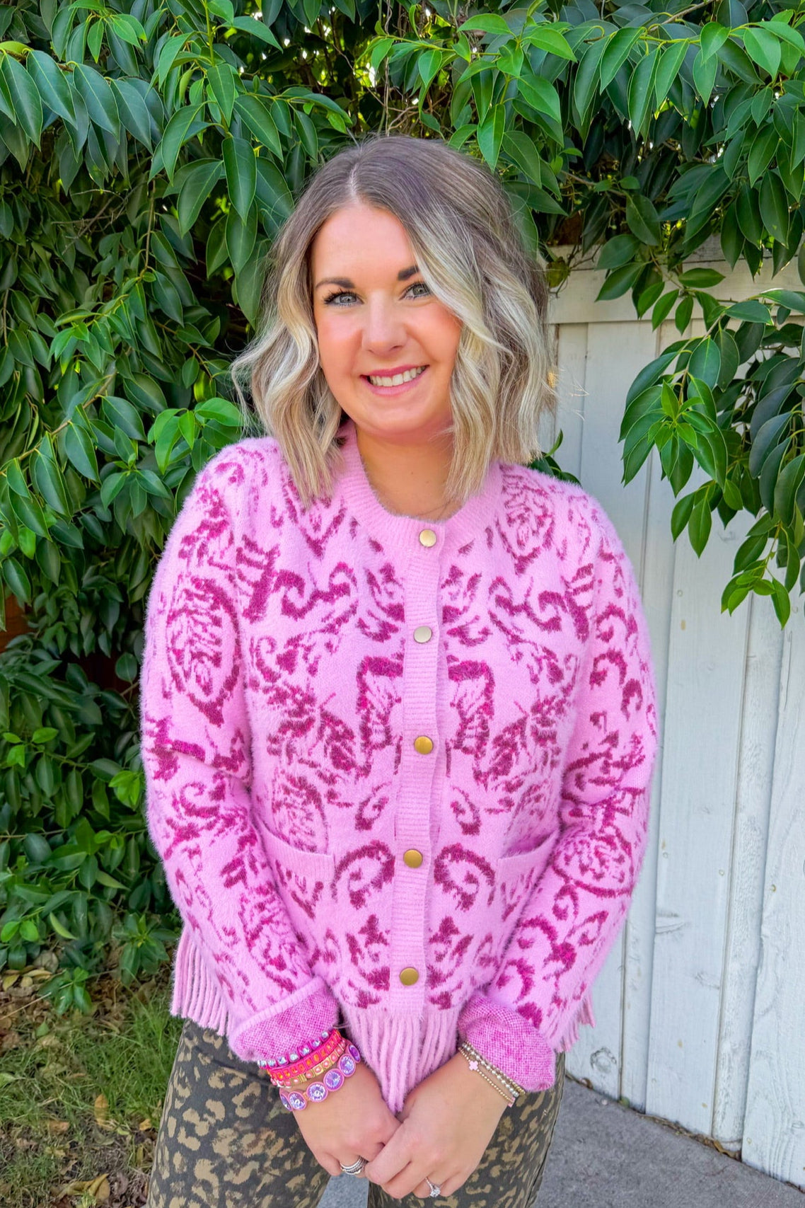 Take The Chance Cardigan - Pink