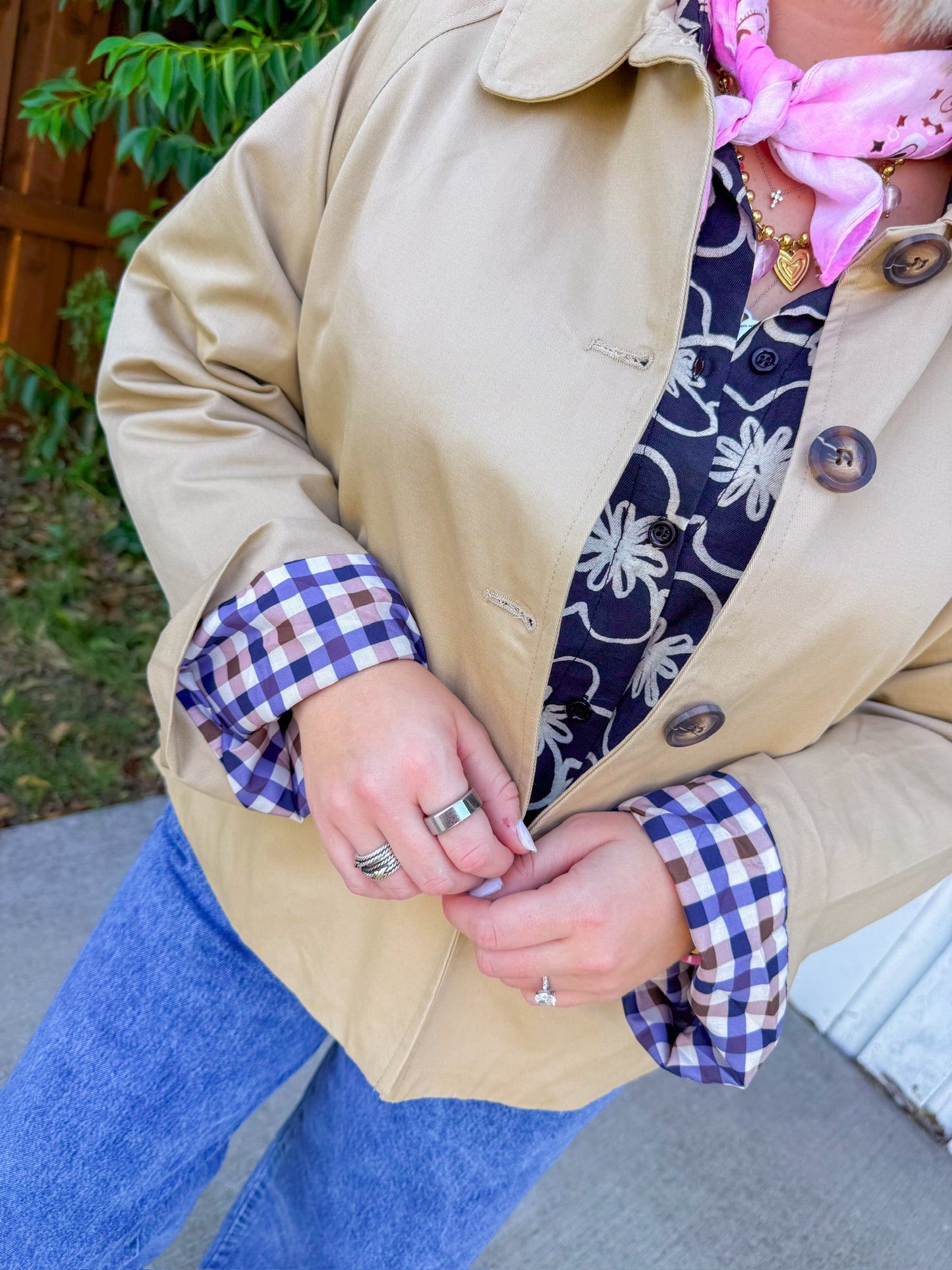 Too Posh Jacket - Tan/Plaid