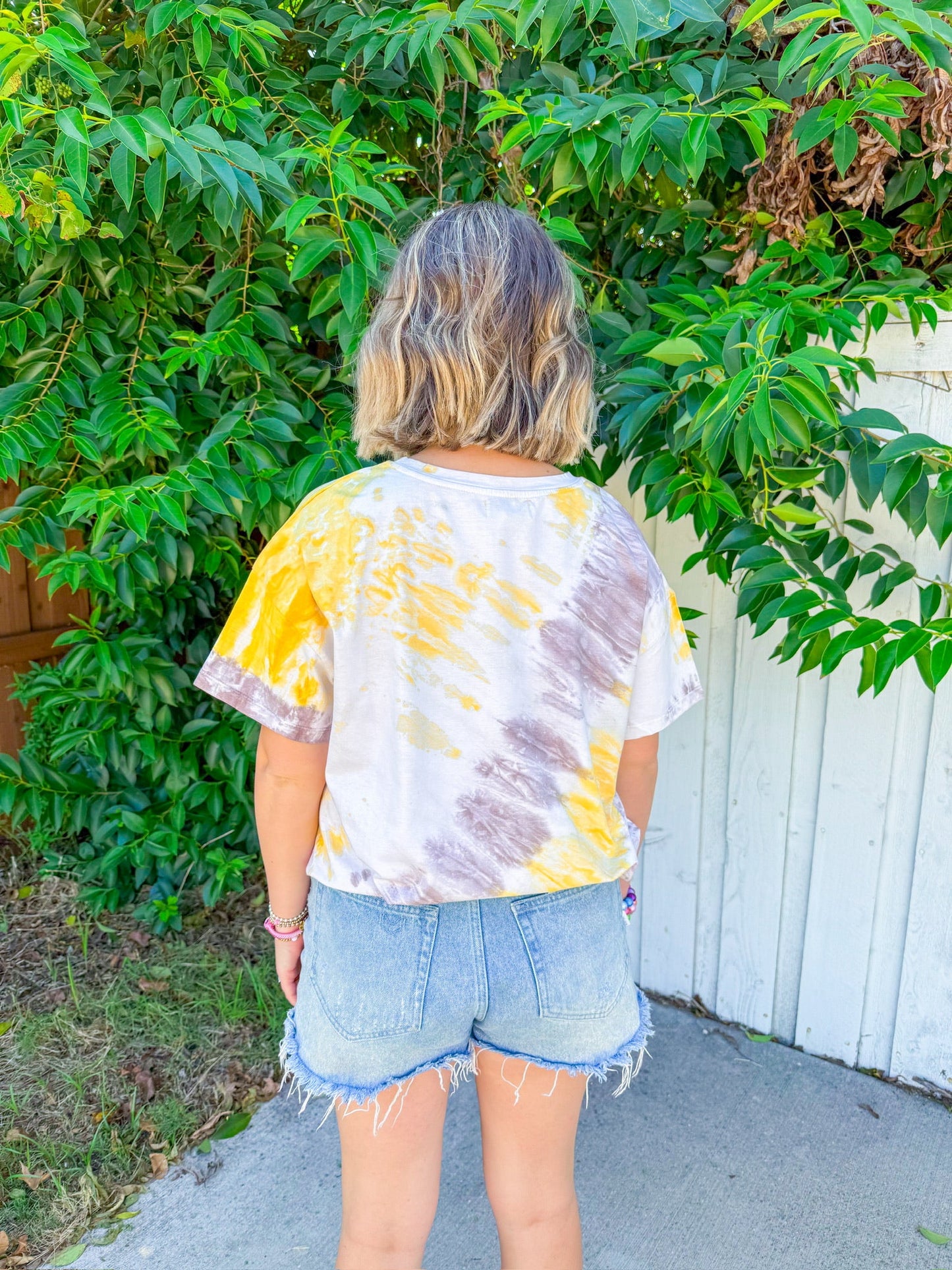 Rainbow Hearts Tee - Yellow