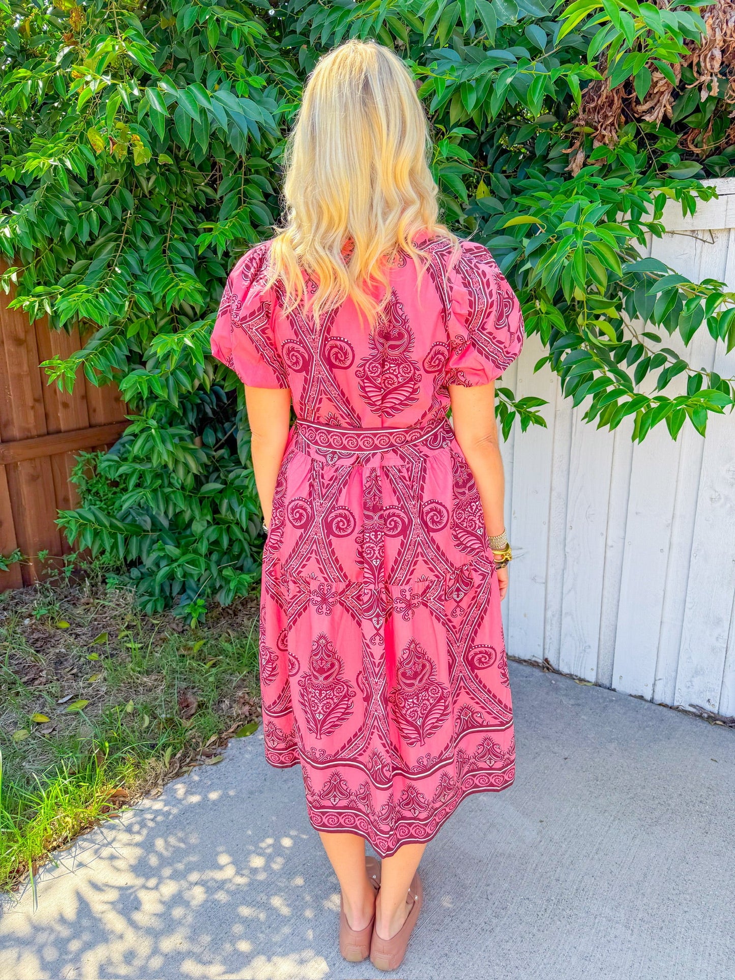 Della Midi Dress - Salmon