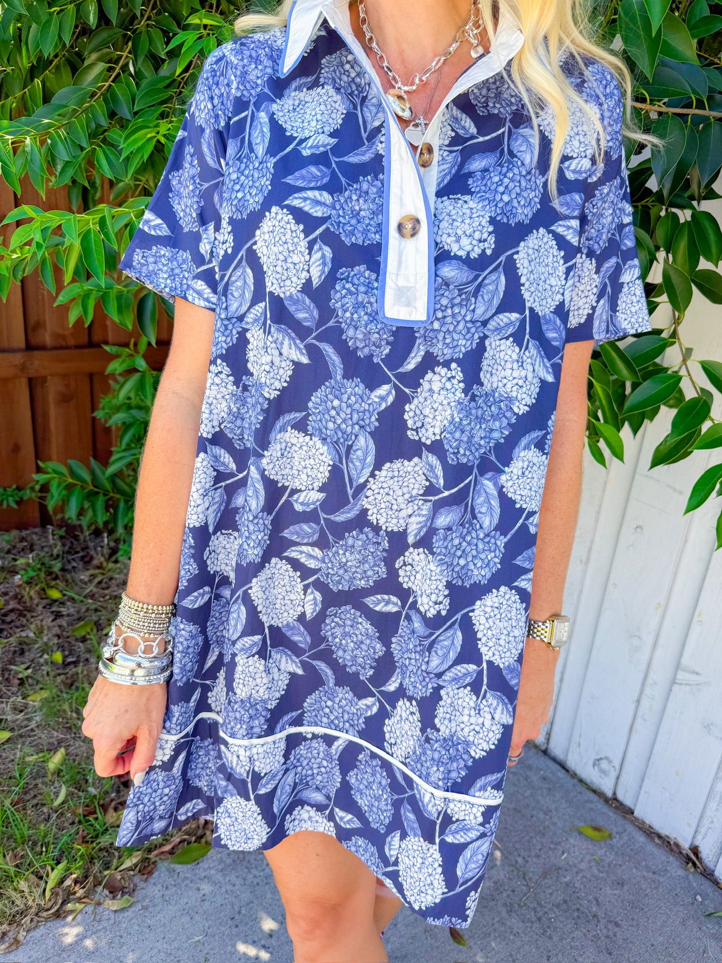 Freshly Picked Mini Dress - Navy