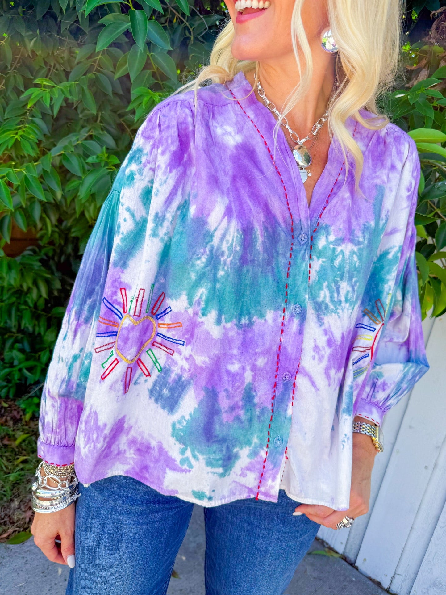 Weekend Fun Top - Purple/Teal