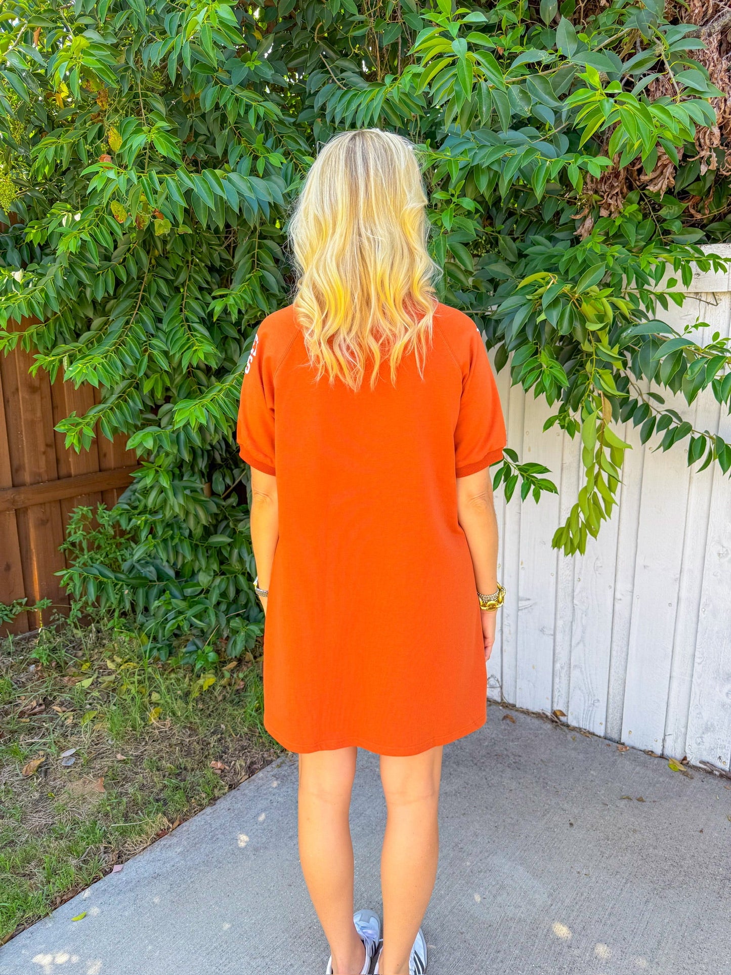 Texas Logo Patch Dress - Burnt Orange