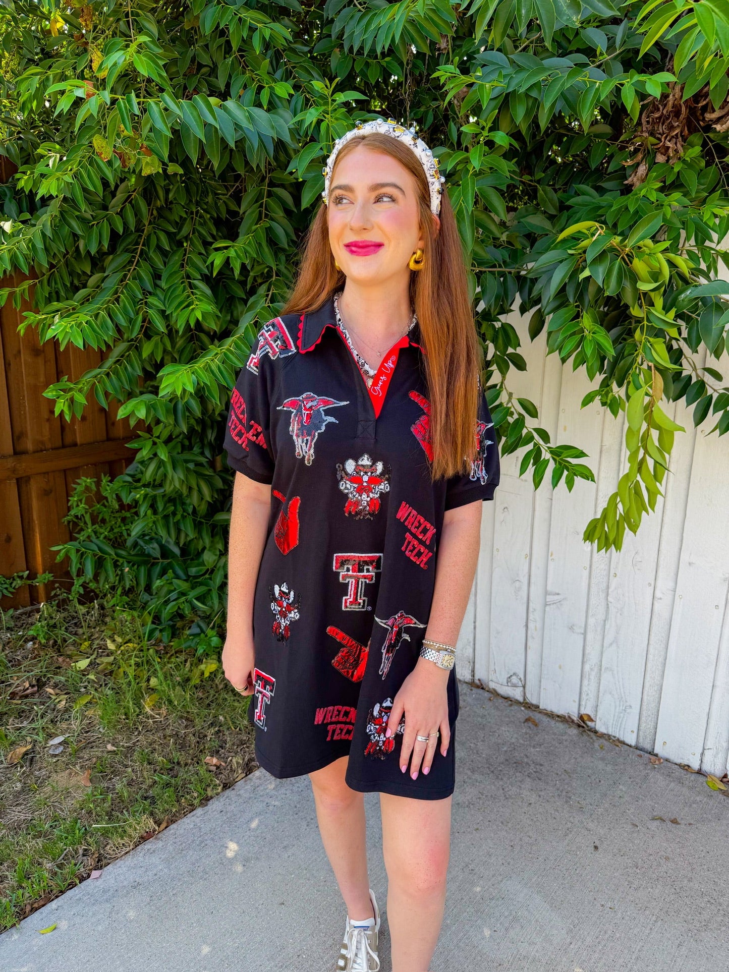 Texas Tech Logo Patch Dress - Black