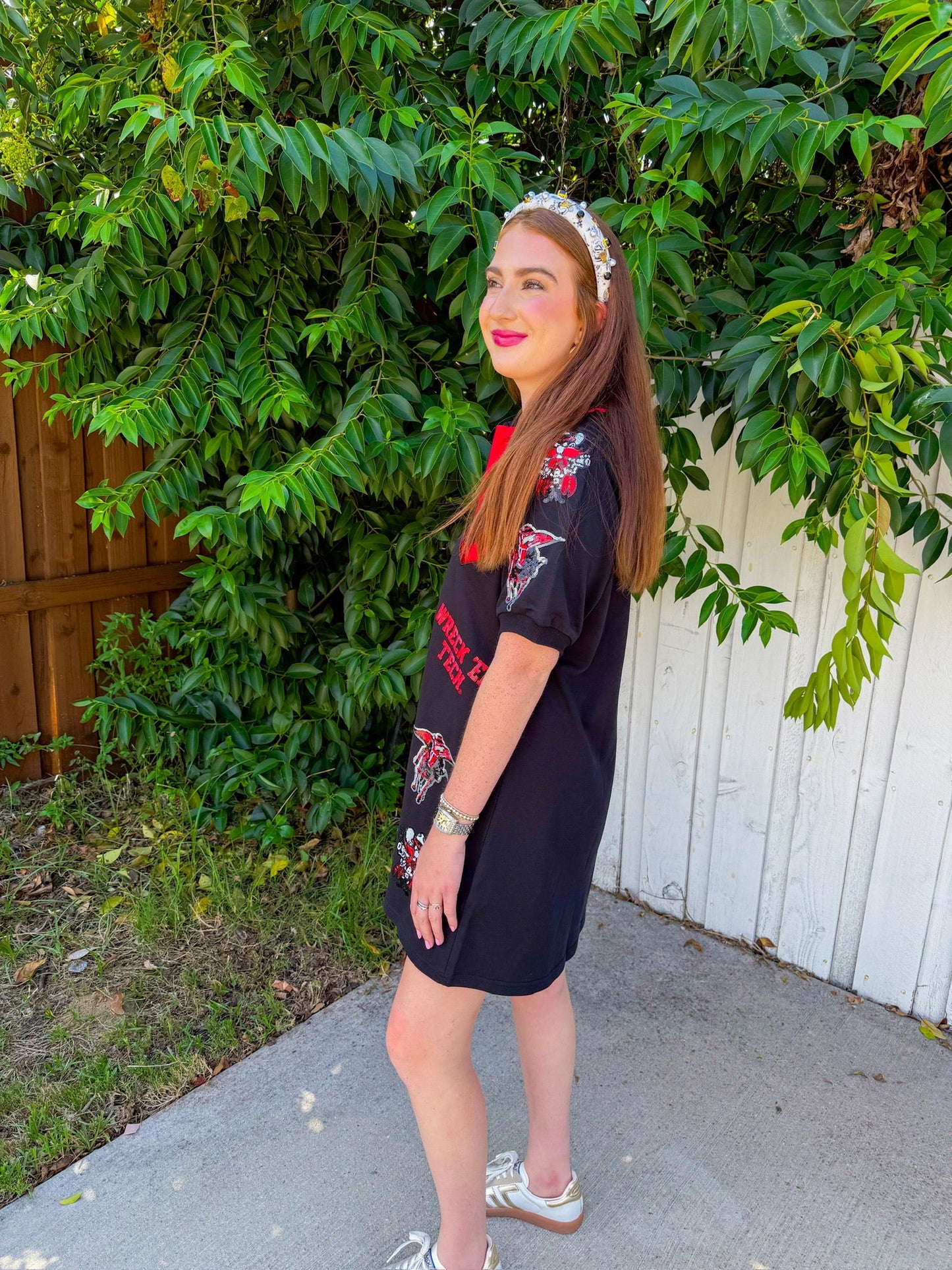 Texas Tech Logo Patch Dress - Black