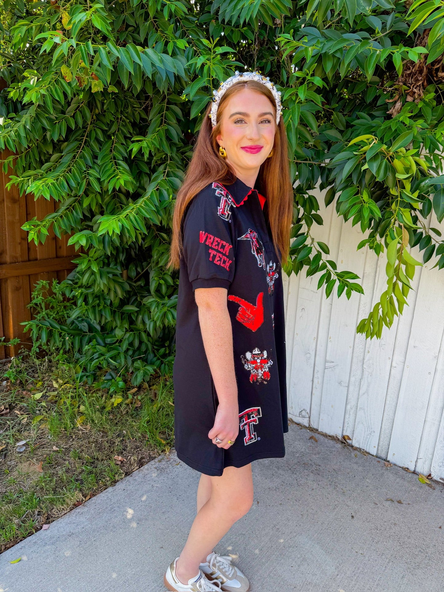 Texas Tech Logo Patch Dress - Black