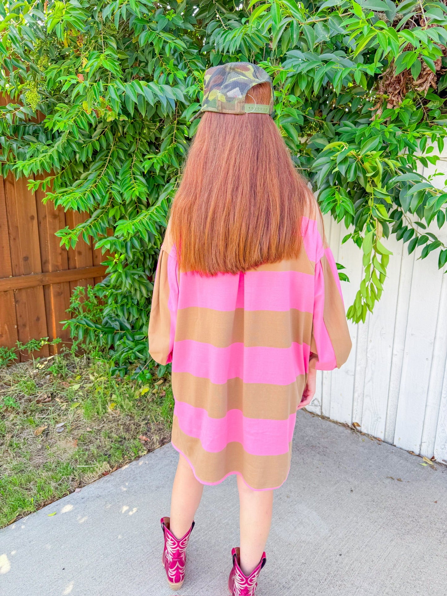 Seize The Day Dress - Pink/Mocha