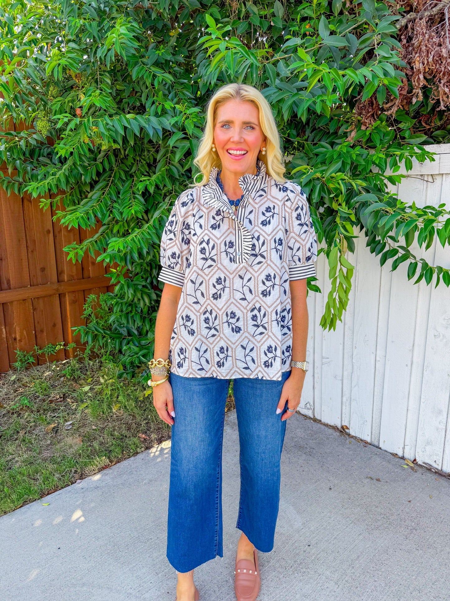 Berry Bloom Top - Cream