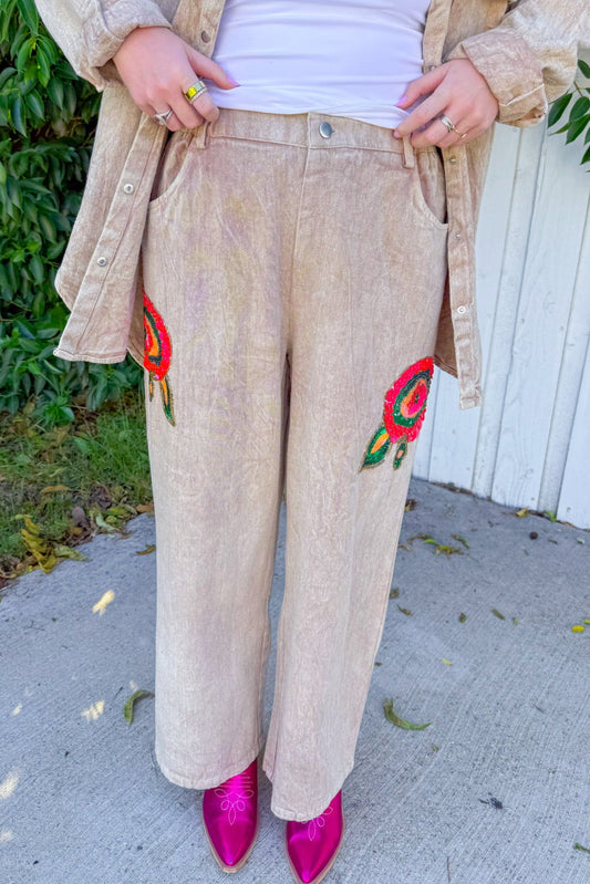 Girls Night Pants - Tan