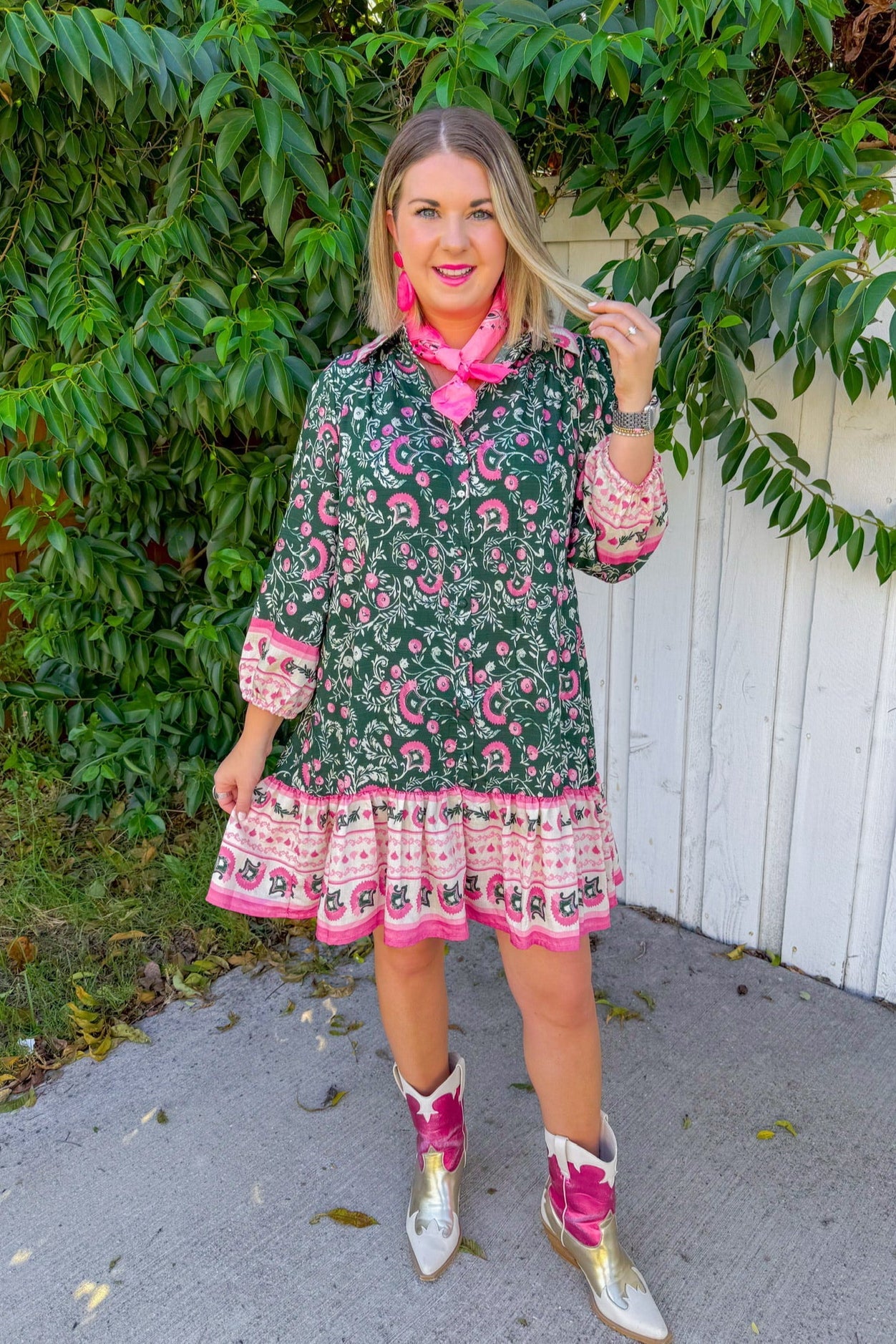 Some Kind of Magic Mini Dress - Green